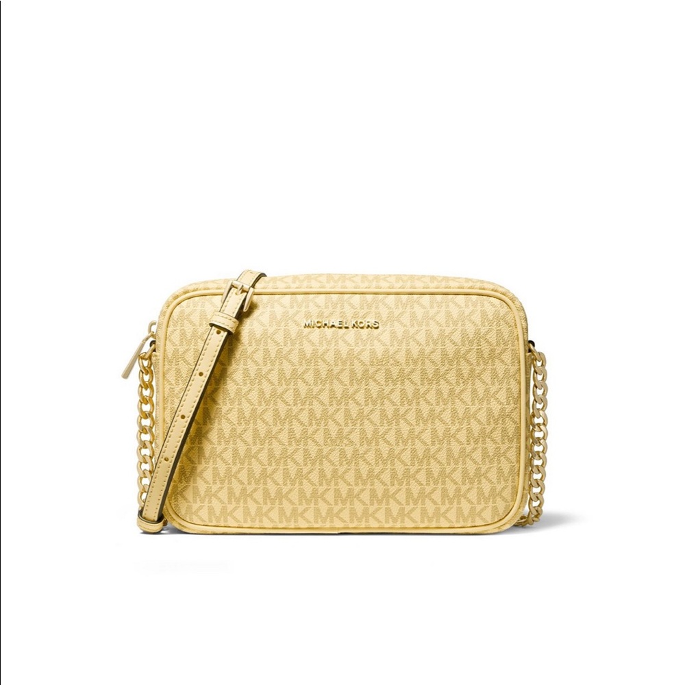 Michael Kors Signature Jet Set East-West Crossbody - Gold - Brand New with Tags